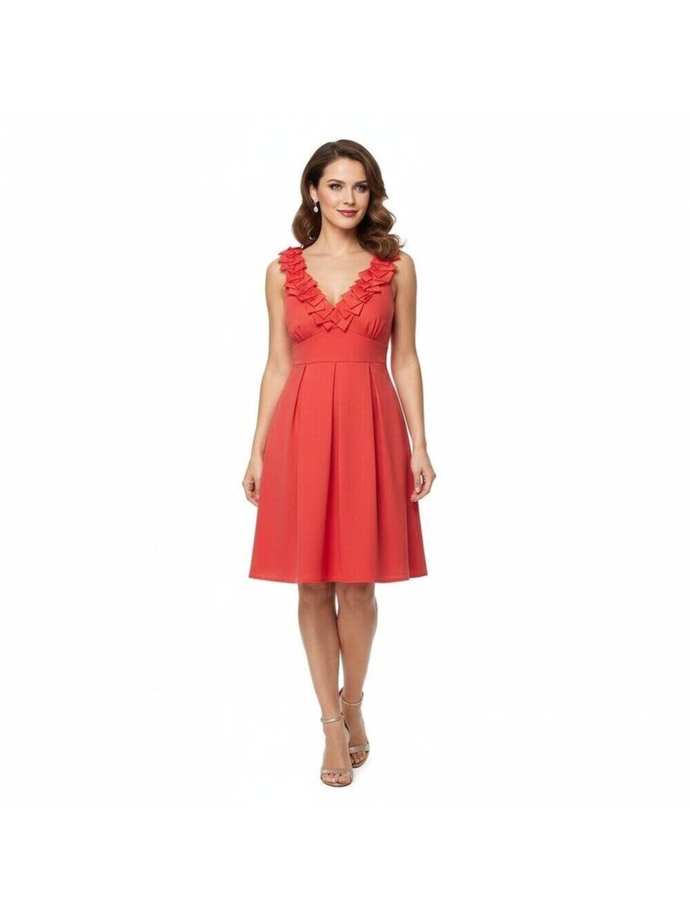 #31 BCBGMAXAZRIA Kerry Red Cocktail Dress – Size 0 0225